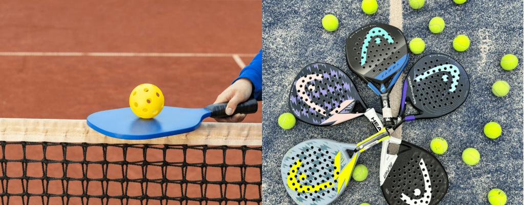 Pickleball Racket & Ball vs Padel Racket & Ball