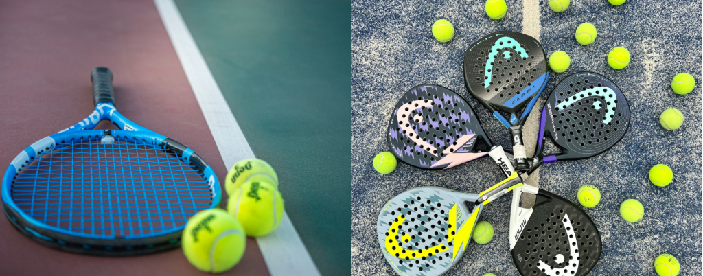 Tennis Racket & Ball vs Padel Racket & Ball